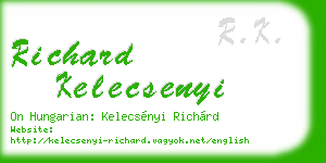 richard kelecsenyi business card