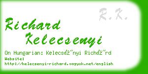 richard kelecsenyi business card